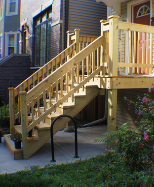 Wooden front porch can make can improve your curb appeal.