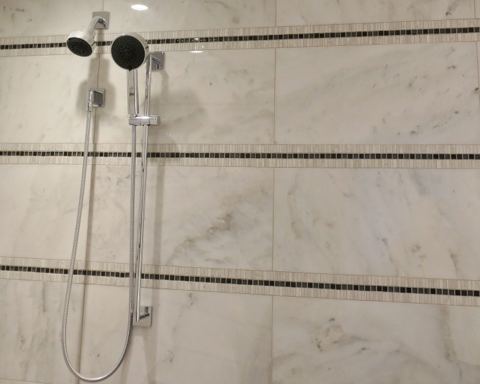 marble tile in shower