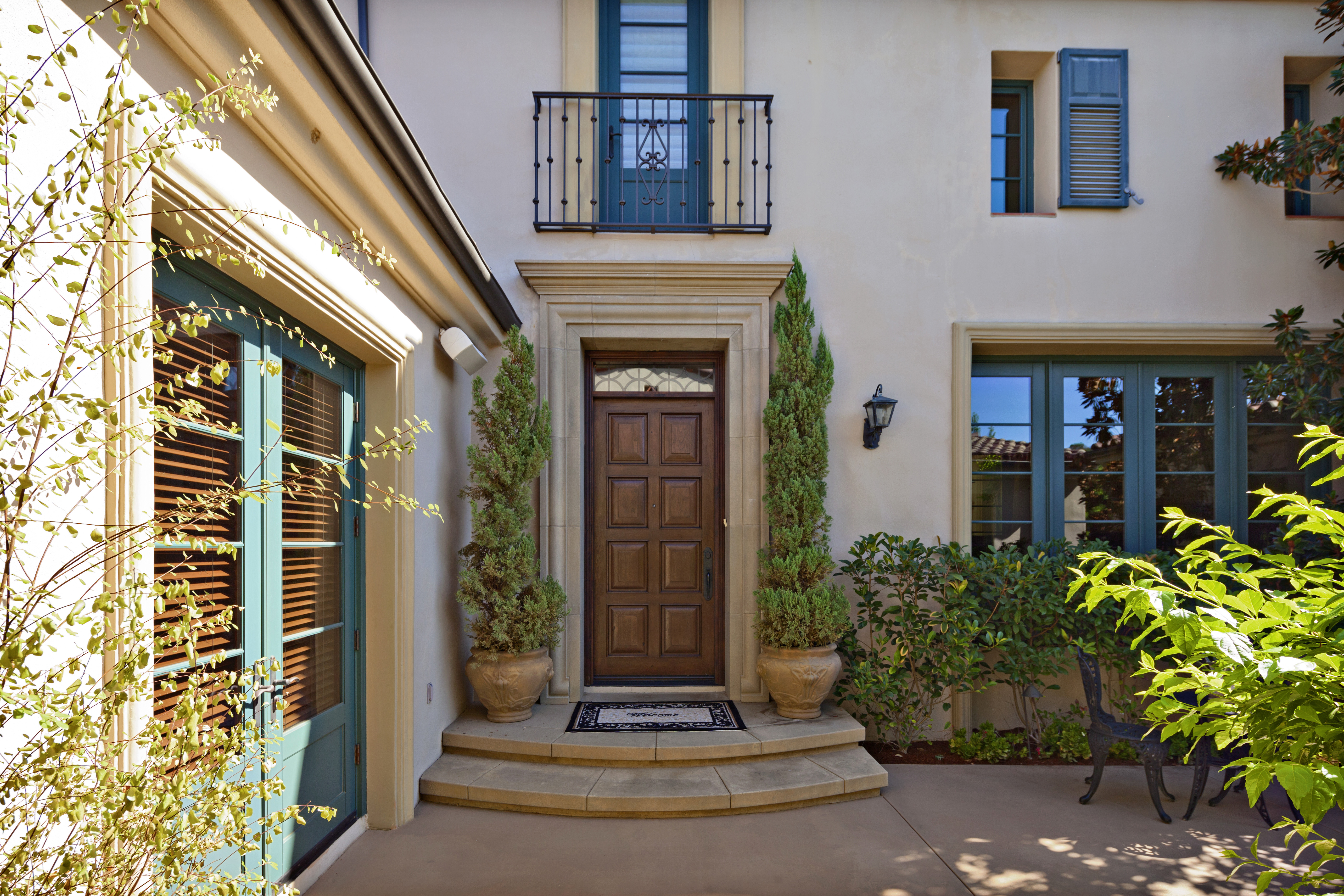 Contemporary large french door for lighting up your home interior.