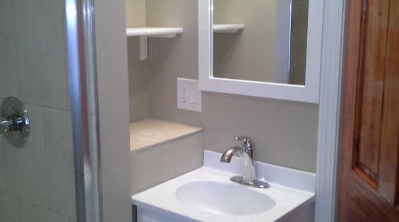 contemporary bathroom before and after