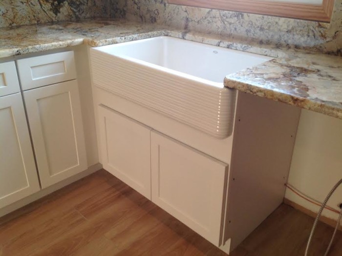 farmhouse sink white kitchen